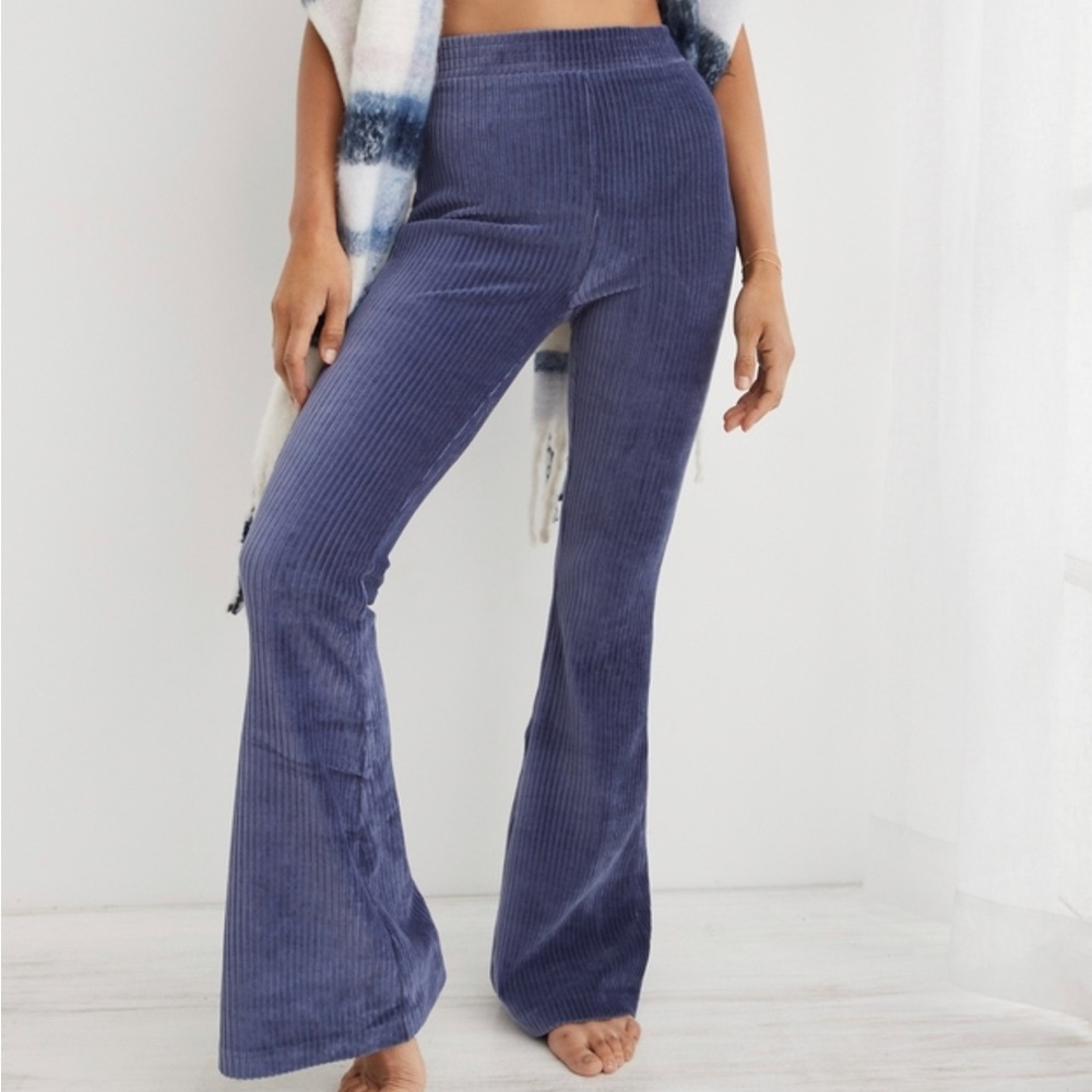 Aerie Soft Blue Flare Pants